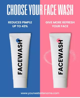 Facial Skin Care Product Promotion Flyer Template