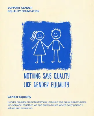 Fairness and Respect Gender Equality Poster Template