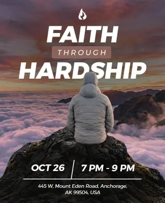 Faith and Resilience Motivational Event Poster Template