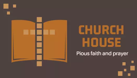 Faith-Inspired Brown Church House Community Business Card Template