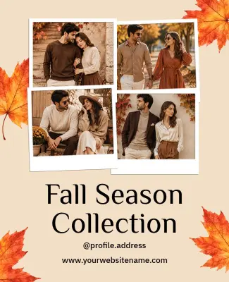 Fall Fashion Collection Promotion Poster Template