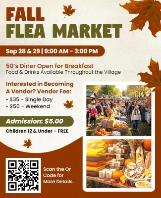 Fall Flea Market Event Flyer Template