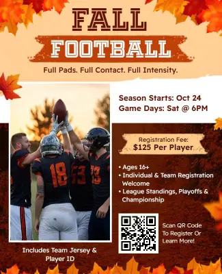 Fall Football League Registration Flyer Template