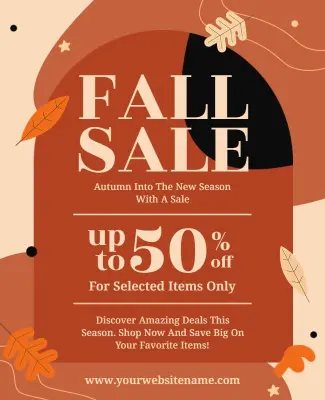 Fall Season Sale Promotion Flyer Template