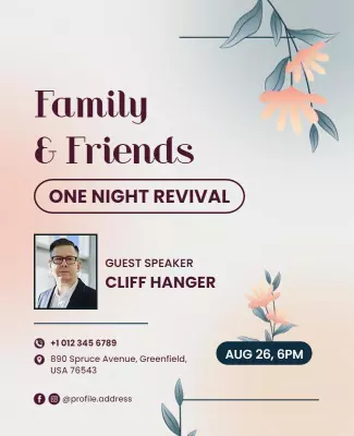 Family and Friends Revival Event Flyer Template