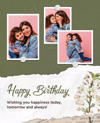 Family Birthday Celebration Greeting Flyer Template