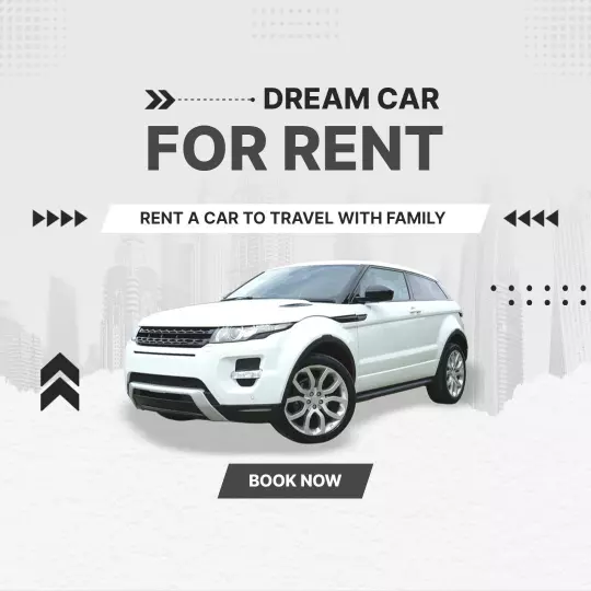 Family Car Rental Service Instagram Flyer Template