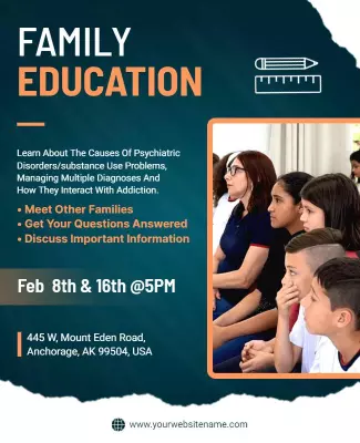 Family Education Awareness Event Flyer Template