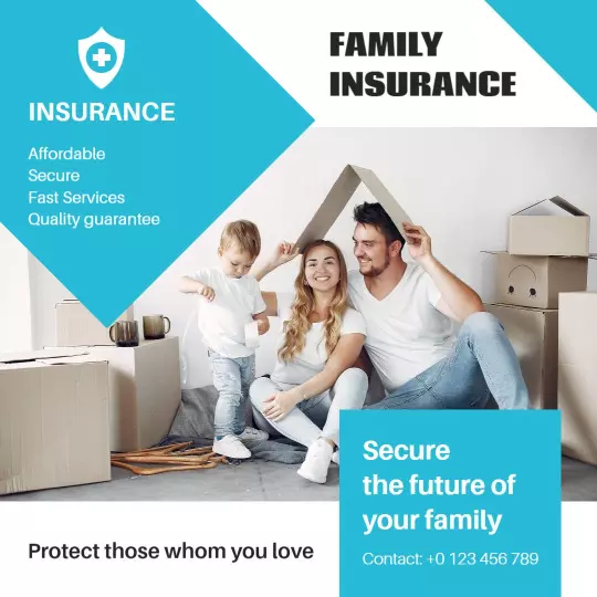 Family-Focused Secure Insurance Services for Future Protection Ad Template