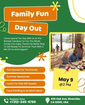 Family Fun Day Out Event Flyer Template