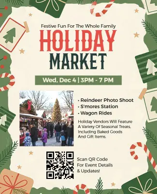 Family Holiday Market Event Flyer Template
