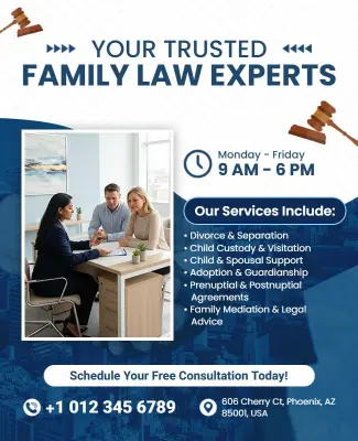 Family Law Services Consultation Flyer Template