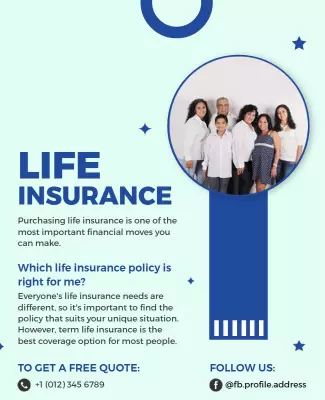 Family Life Insurance Promotion Flyer Template