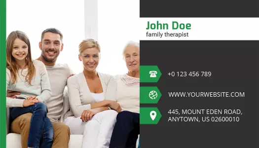 Family Therapist Personal Profile Business Card Template