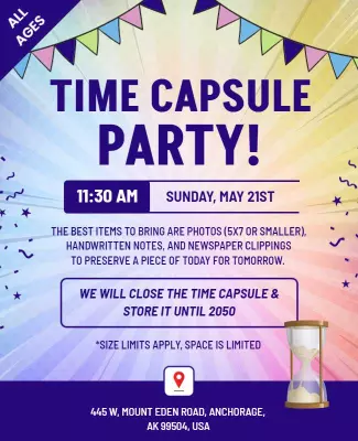 Family Time Capsule Event Flyer Template