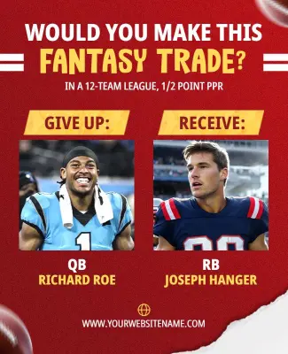 Player Trade Fantasy Football Flyer Template