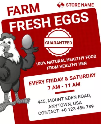 Farm Fresh Eggs Promotion Flyer Template