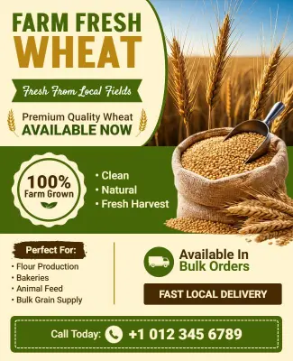 Farm Fresh Wheat Flyer Template