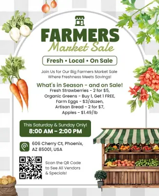 Farmers Market Seasonal Sale Flyer Template