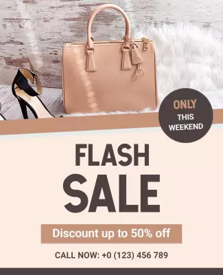 Fashion Accessories Weekend Flash Sale Flyer Template