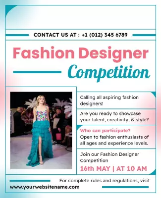 Fashion Design Competition Event Flyer Template