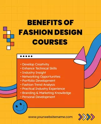 Fashion Design Course Benefits Flyer Template