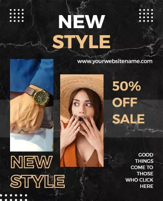 Fashion Discount Sale Promotional Flyer Template