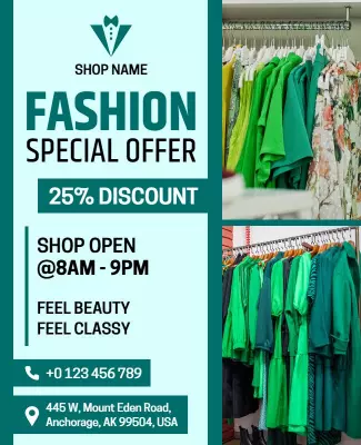 Fashion Discount Special Offer Flyer Template