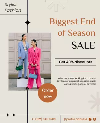 Fashion End Of Season Sale Flyer Template