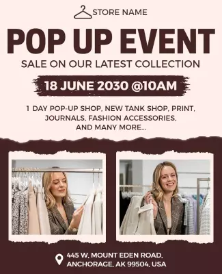 Fashion Pop Up Event Sale Flyer Template