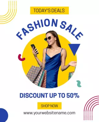 Fashion Sale Abstract Flyer Template