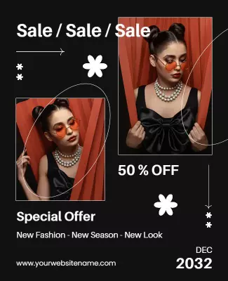 Fashion Sale Discount Event Flyer Template