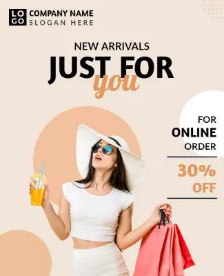 Fashion Sale Online Order Discount Flyer Template