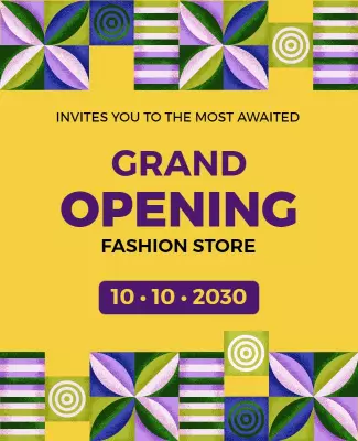Fashion Store Grand Opening Event Flyer Template