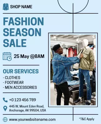 Fashion Store Seasonal Sale Event Flyer Template