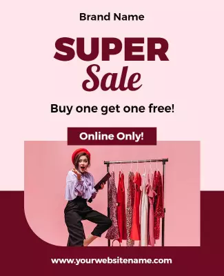 Fashion Super Sale Promotional Flyer Template