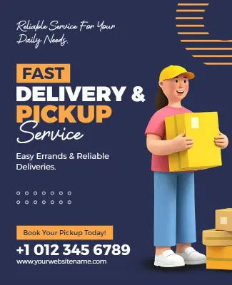 Fast Delivery and Pickup Service Flyer Template