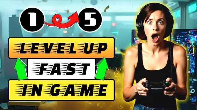 Fast Level Up Gaming Strategy YouTube Thumbnail Template