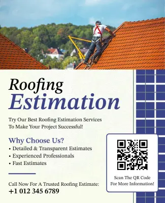 Fast Roofing Estimate Promotion Flyer Template