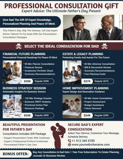 Father's Day Consultation Flyer Template