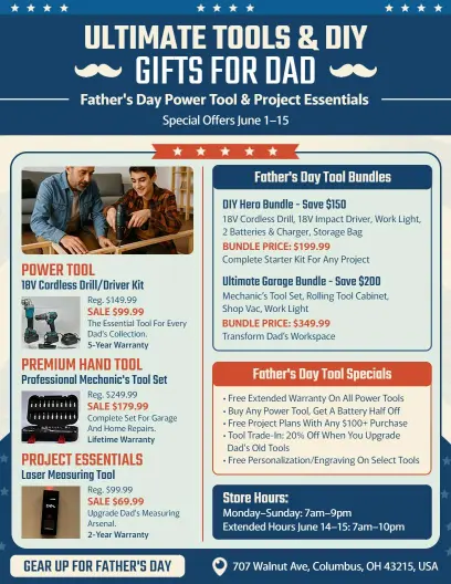 Father’s Day DIY & Tool Gift Flyer Template