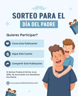 Fathers Day Giveaway Promotion Flyer Template