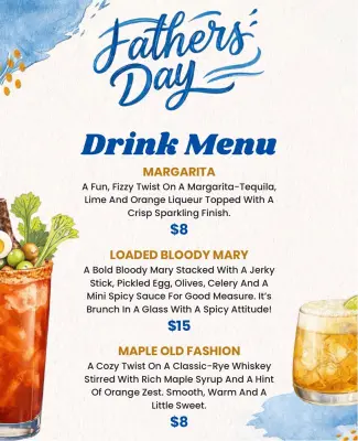 Father's Day Specials Drink Menu Flyer Template