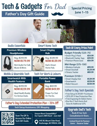Father's Day Tech & Gadget Gift Flyer Template