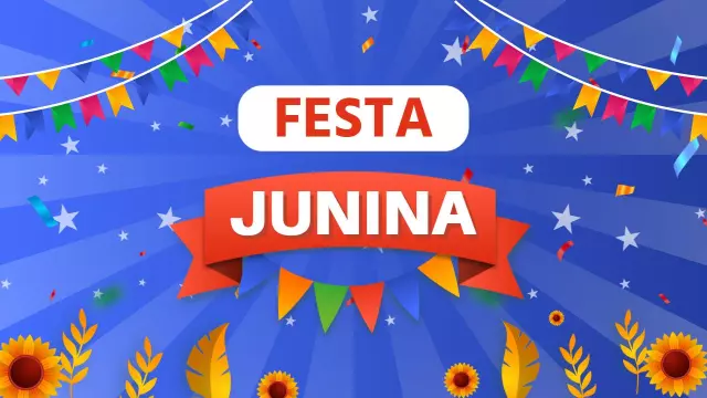Festa Junina Celebration Colorful Holiday YouTube Thumbnail Template