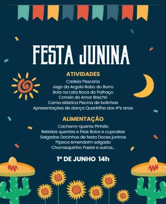 Colorful Festive June Celebration Flyer Template