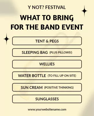 Festival Band Event Essentials Checklist Flyer Template