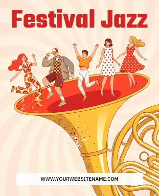 Festival Jazz Music Celebration Poster Template
