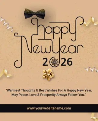 Festive 2026 New Year Celebration Flyer Template