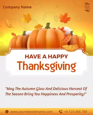 Festive Autumn Thanksgiving Celebration Poster Template